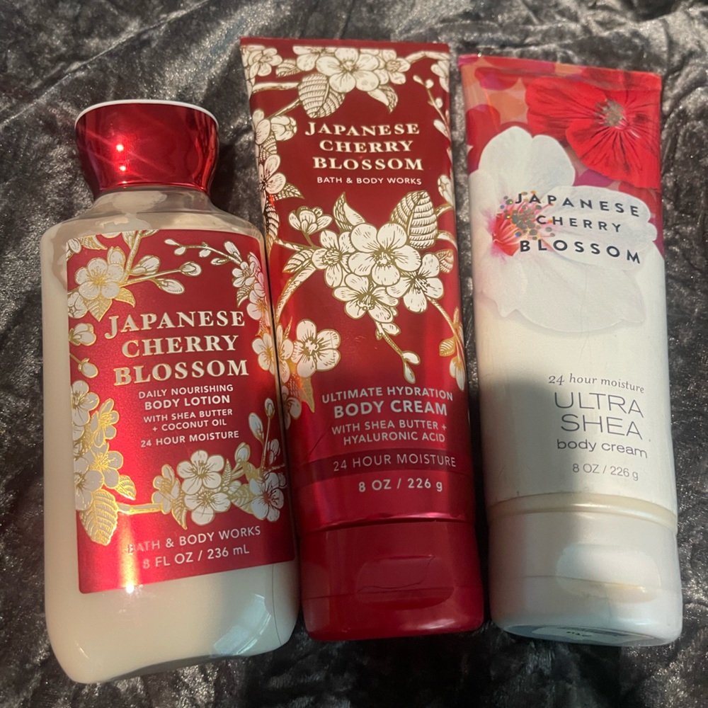 Bath & Body Works Japanese Cherry Blossom lotion collection